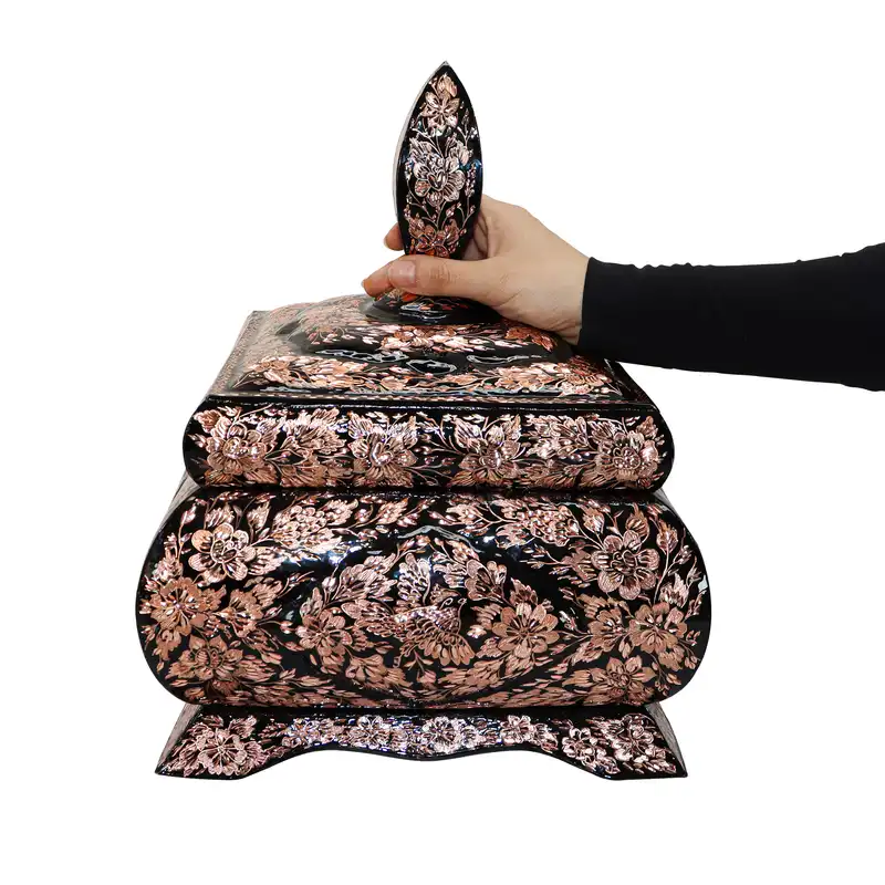 جعبه جواهرات مسی مدل الماس تراش کد HQ38p31Hammer3f3