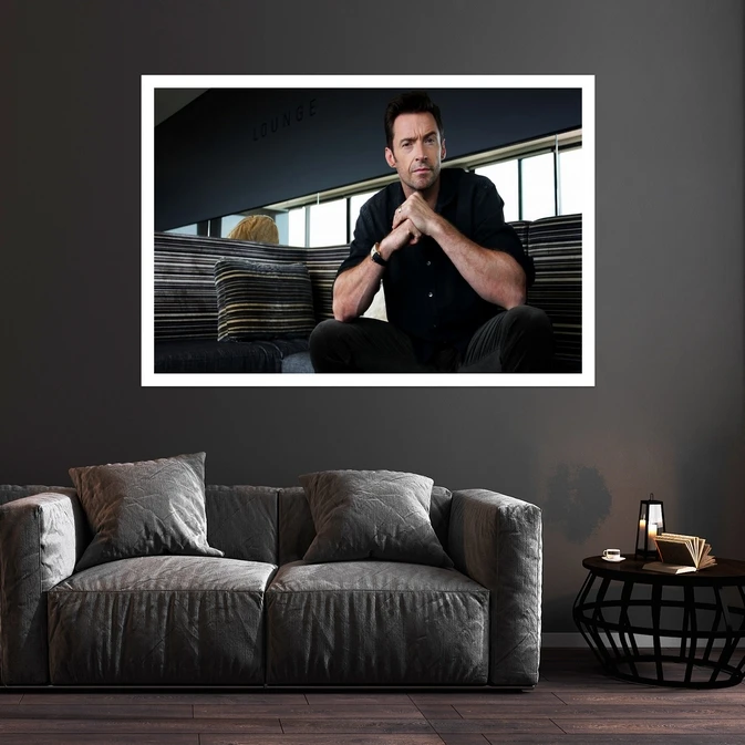 تابلو بکلیت طرح مشاهیر سینمای جهان هیو جکمن مدل قاب شاسی W-s10048