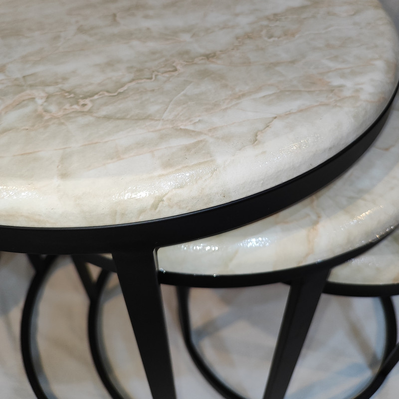 میز عسلی مدل ارکیده مجموعه سه عددی میز عسلی مدل ارکیده مجموعه سه عددی