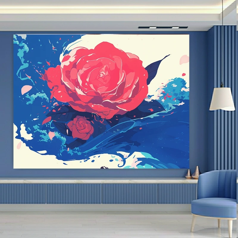 پوستر دیواری طرح نقاشی گل رز کد BK22680