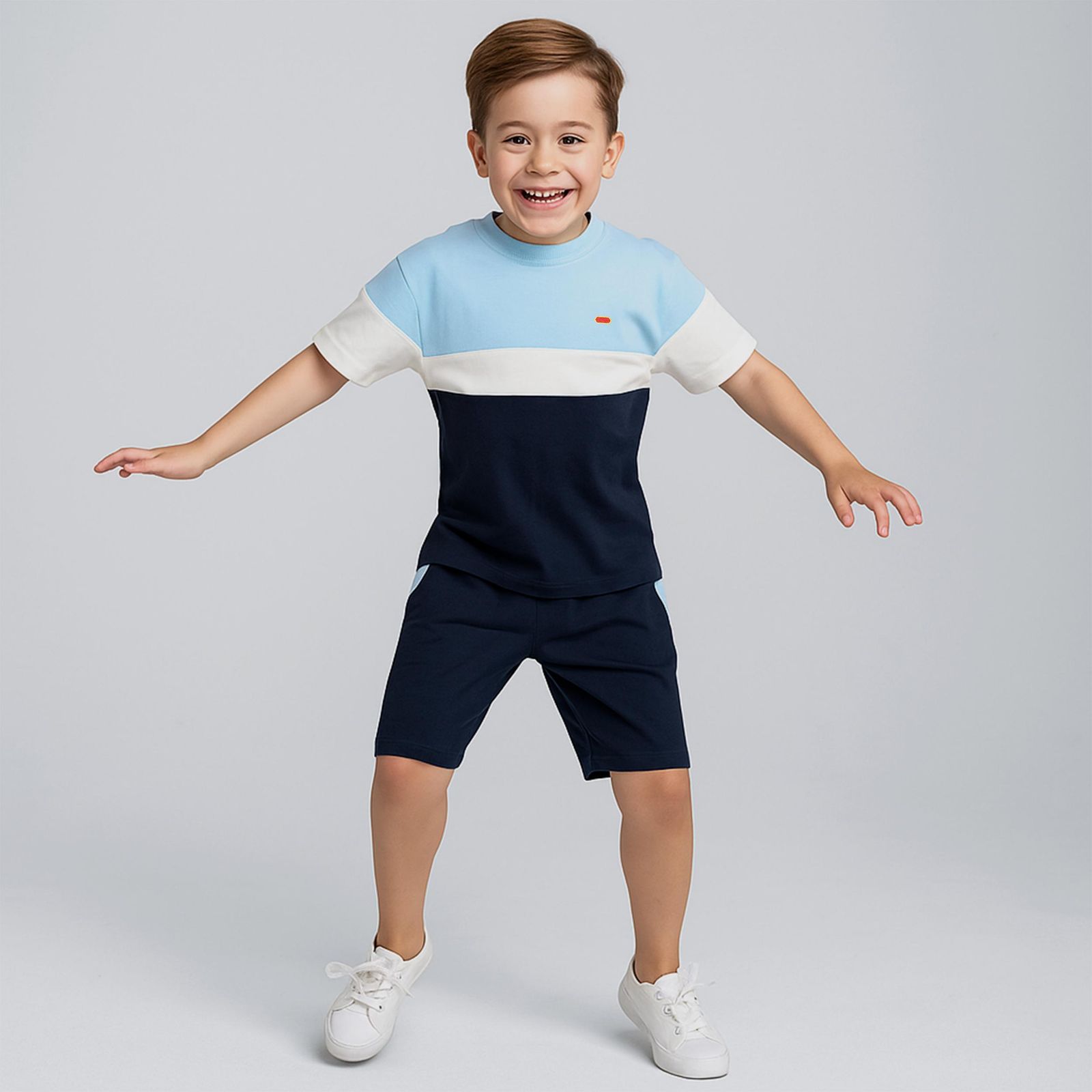 ست تی شرت و شلوارک پسرانه مادر مدل فاستر - - 1