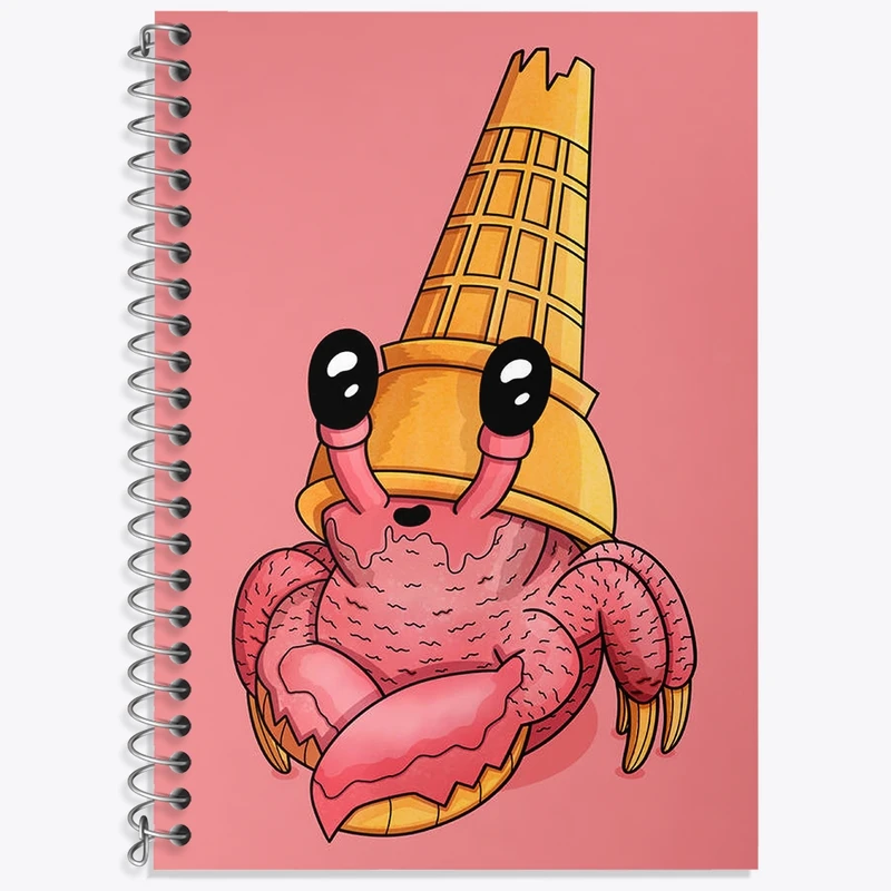 دفتر لغت 50 برگ خندالو طرح خرچنگ کد N1474