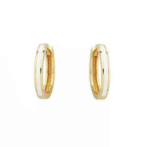 گوشواره طلا 18 عیار زنانه روبی آرت گالری مدل  میناکاری