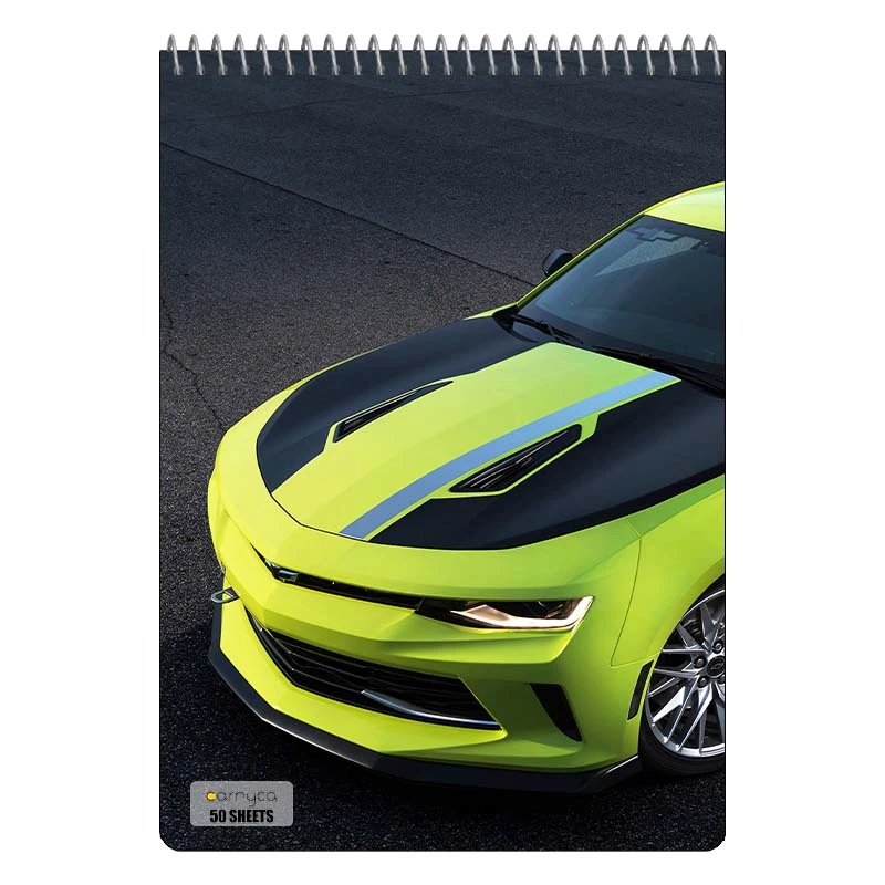 دفتر نقاشی 50 برگ سیمی کارنیکا طرح شورولت کامارو Chevrolet Camaro کد 71571