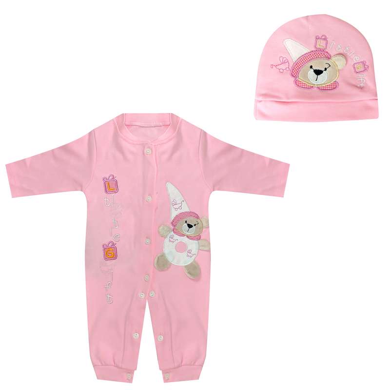  ست سرهمی و کلاه نوزادی سودا مدل LNSC