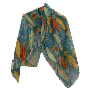 شال زنانه مدل نخی لینن هاوایی کد 8813