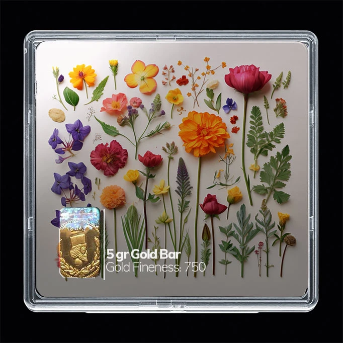 سکه گرمی طلا 18 عیار مدوپد مدل گل کد SG10459 