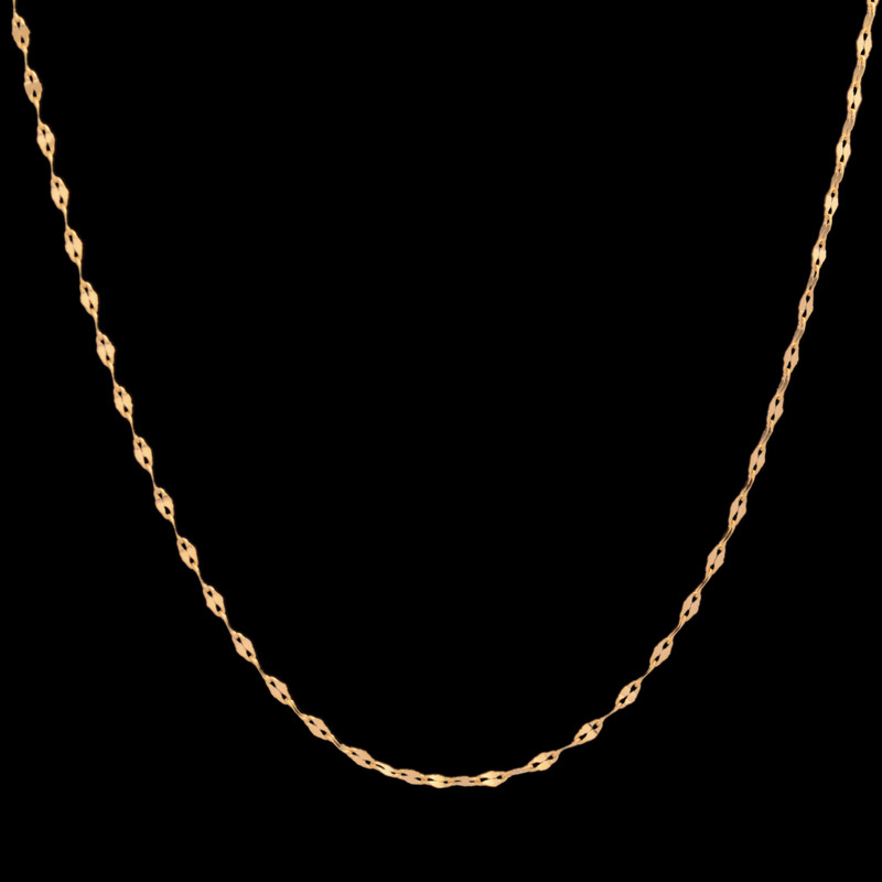زنجیر طلا 18 عیار زنانه طلای مستجابی مدل کاملیا کد N45