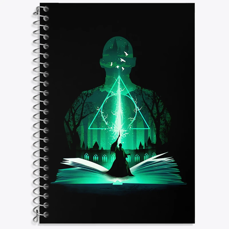 دفتر زبان 50 برگ خندالو مدل سه خط طرح هری پاتر (Harry Potter) کد N5004