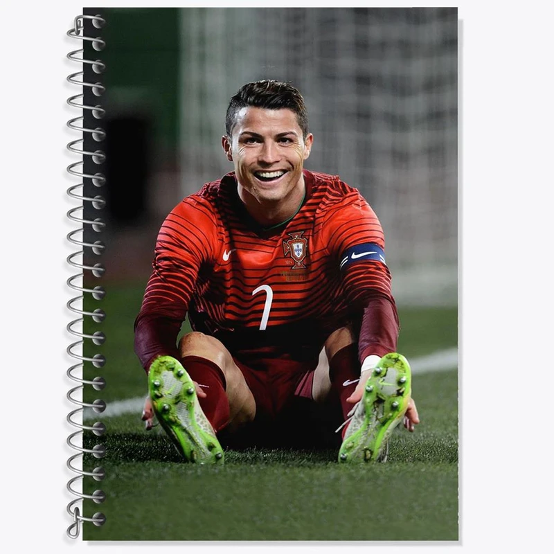 دفتر زبان 50 برگ خندالو مدل دو خط طرح کریستیانو رونالدو کد 13919