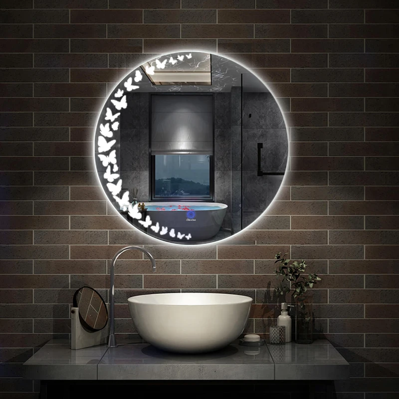 آینه سرویس بهداشتی تارادکور طرح پروانه مدل لمسی کد tc184