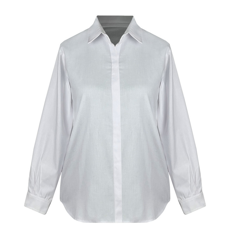 شومیز آستین بلند زنانه مدل بیسیک نخ پنبه کد AK1200