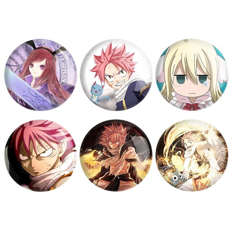 مگنت خندالو طرح انیمه فری تیل کد 878B مجموعه 6 عددی