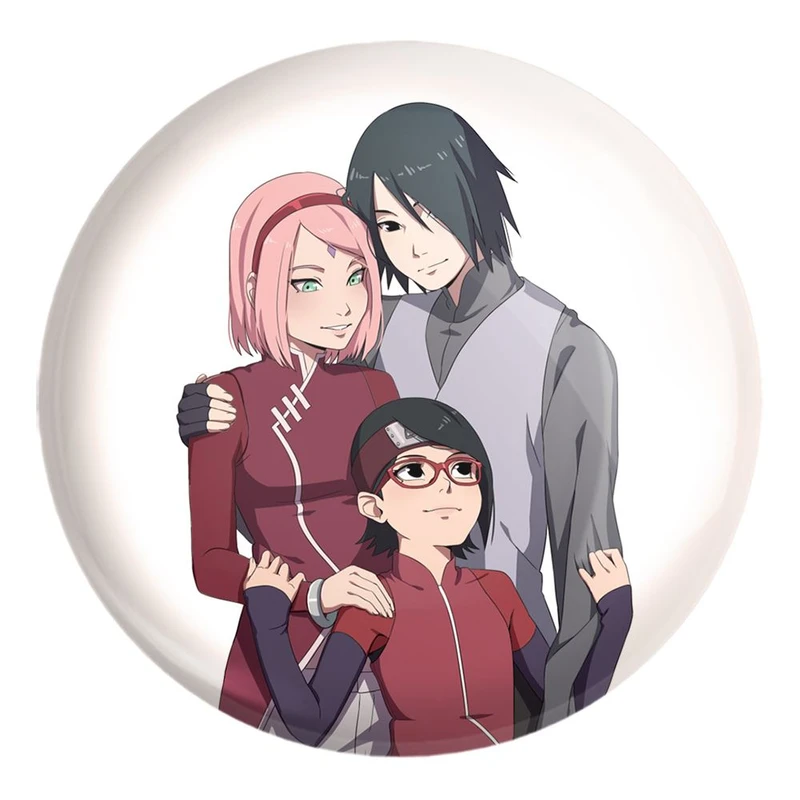 پیکسل خندالو طرح خانواده ساسکه انیمه بوروتو Boruto کد 13136 مدل بزرگ