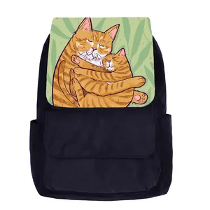 کوله پشتی مدرسه مدل فانتزی طرح گربه کد K009