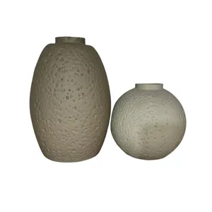 گلدان دکوری مدل سنگی مدرن مجموعه دوعددی