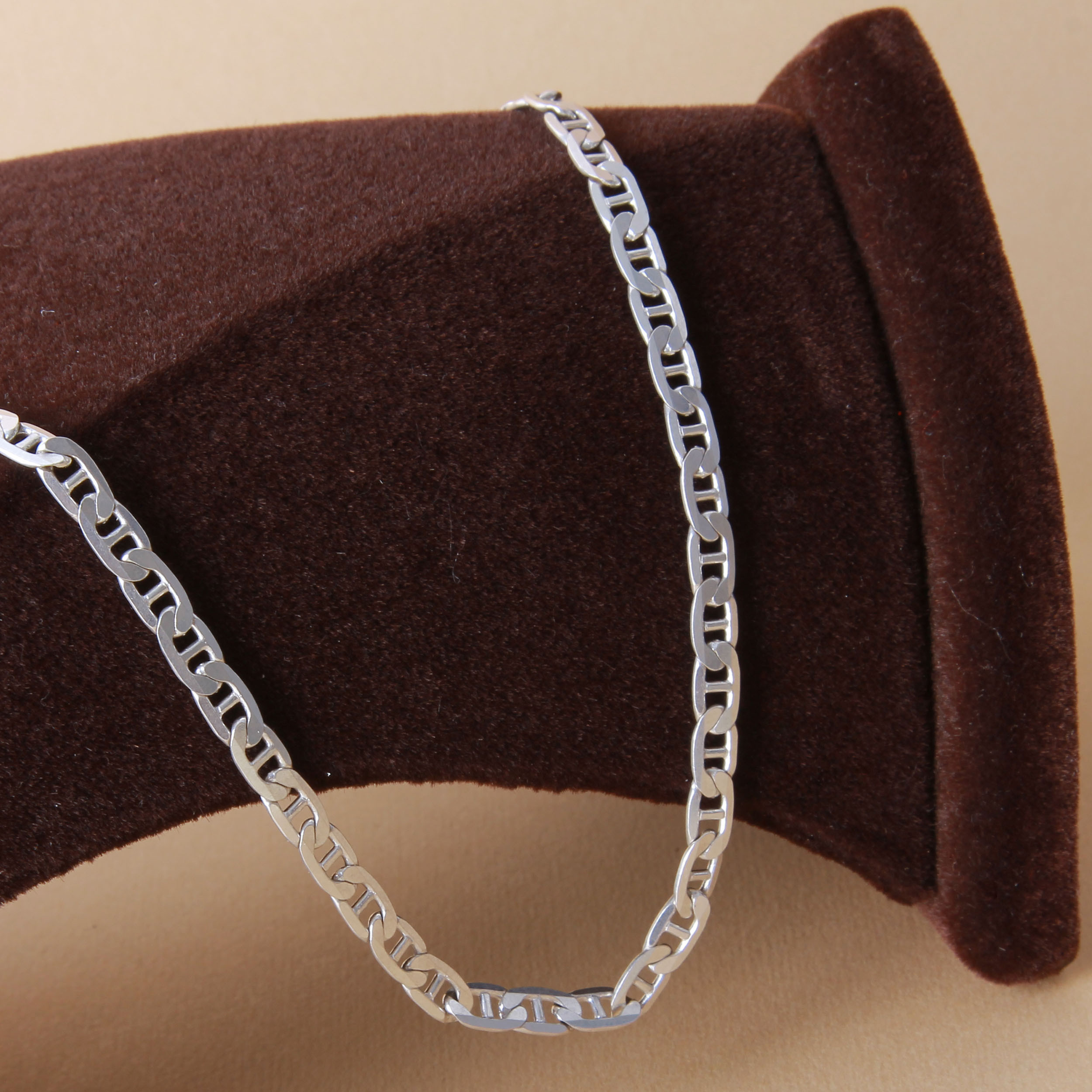 زنجیر نقره مردانه بازرگانی میلادی کد ZR_006