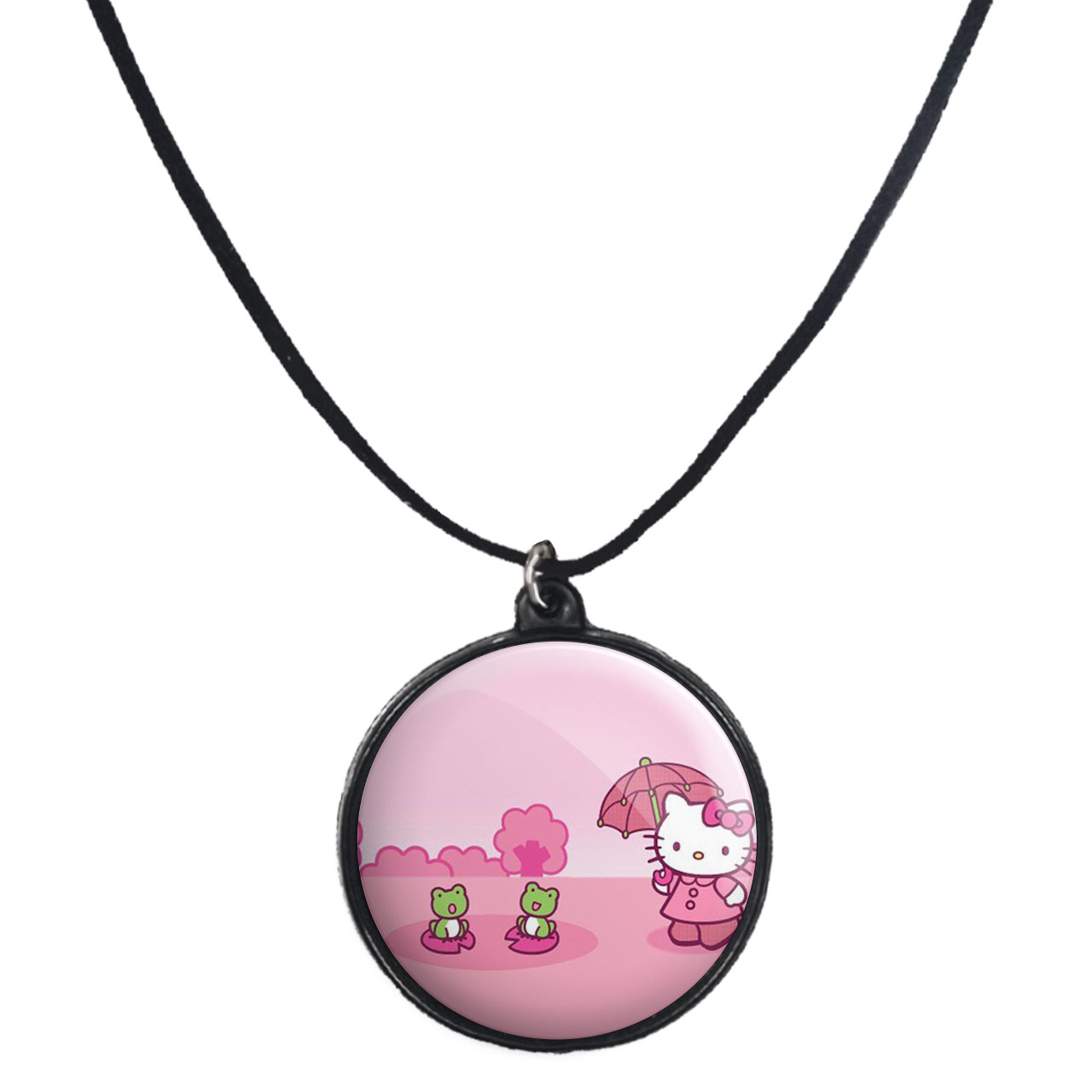 گردنبند پرمانه طرح کیتی کد pmb.22514 مدل دو طرفه