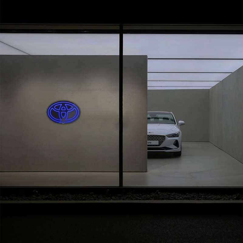 چراغ دیواری نئون دیزاین طرح Toyota-Logo-BL_BL