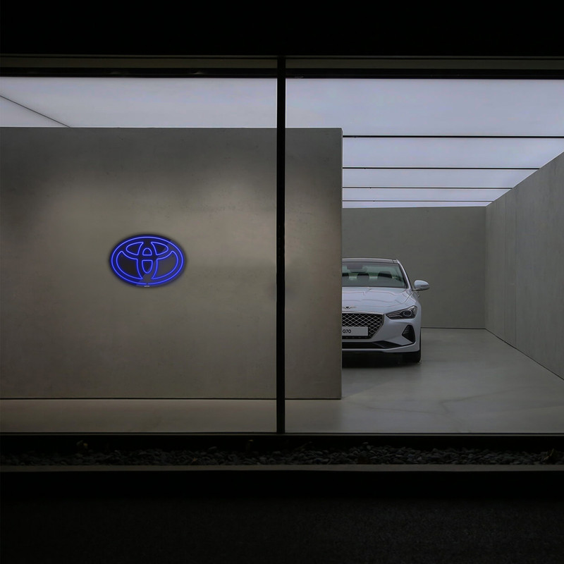 چراغ دیواری نئون دیزاین طرح Toyota-Logo-BL_BL