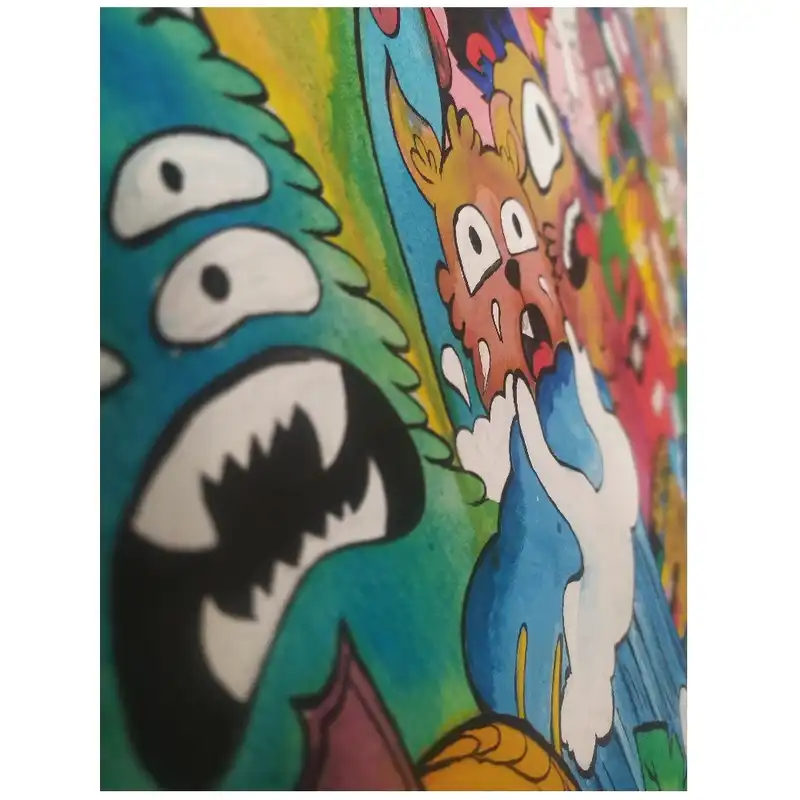 تابلو نقاشی گواش مدل رویای بافته شده