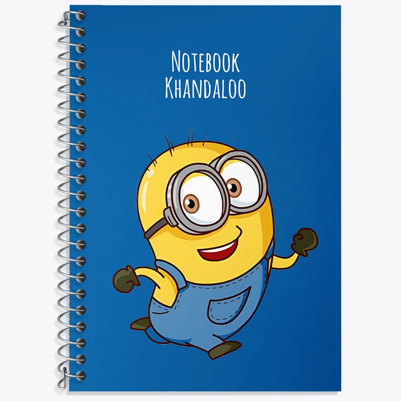 دفتر زبان 50 برگ خندالو مدل دو خط طرح مینیون ها (Minions) کد N3534