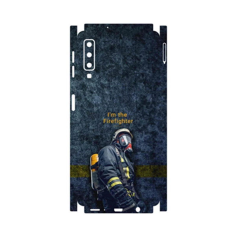 برچسب پوششی ماهوت مدل Firefighter-FullSkin مناسب برای گوشی موبایل سامسونگ Galaxy A7 2018