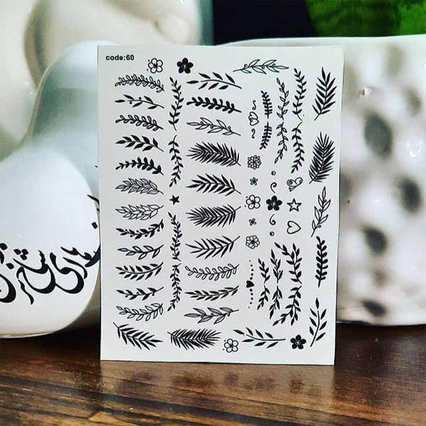 استیکر طراحی ناخن مدل C60