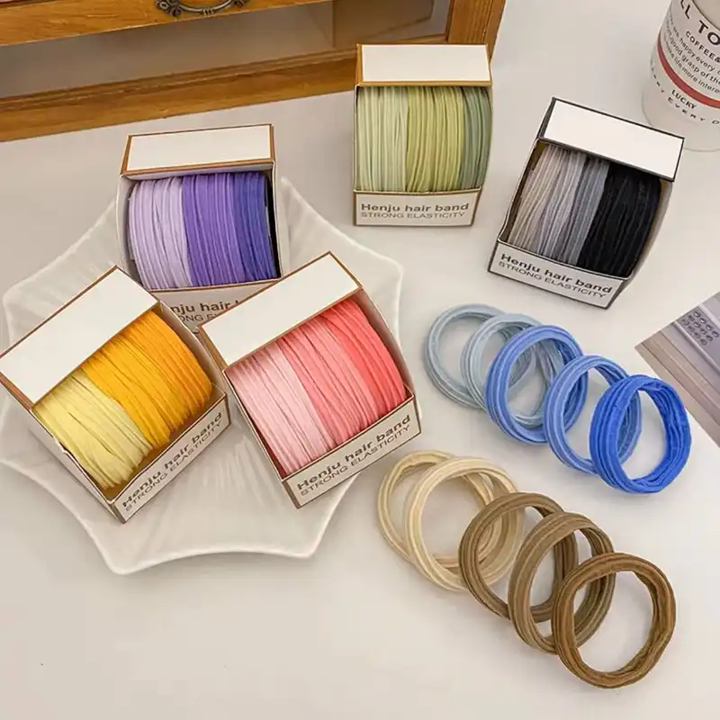 کش مو زنانه مدل حوله ای بسته 12 عددی