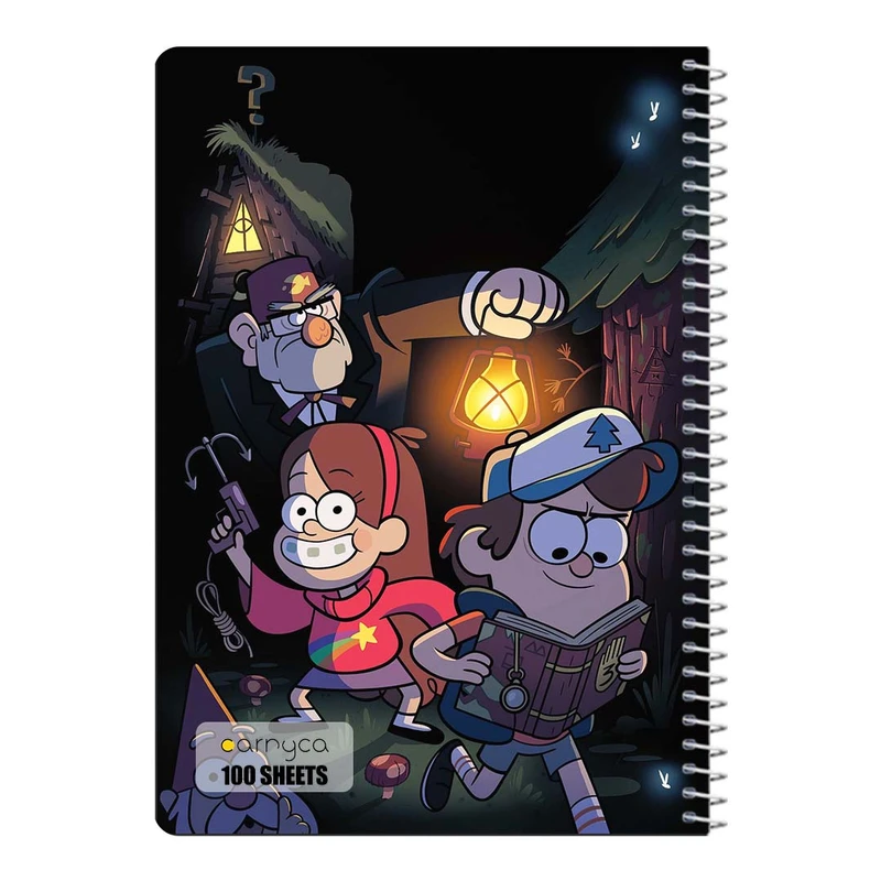 دفتر مشق 100 برگ سیمی کارنیکا طرح آبشار جاذبه Gravity Falls کد 92537