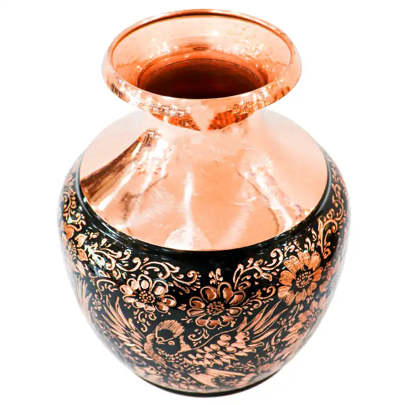 گلدان مسی مدل الماس تراش طرح فریبا کد 19p13-1f2