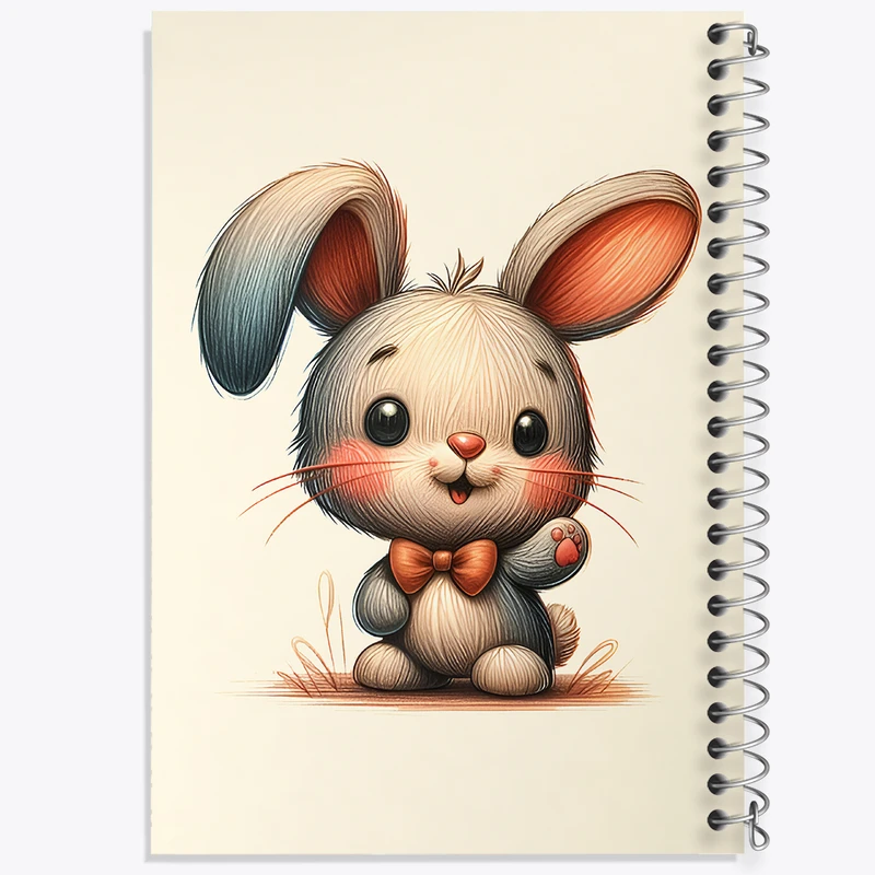 دفتر مشق 50 برگ خندالو طرح خرگوش بامزه کد F6177