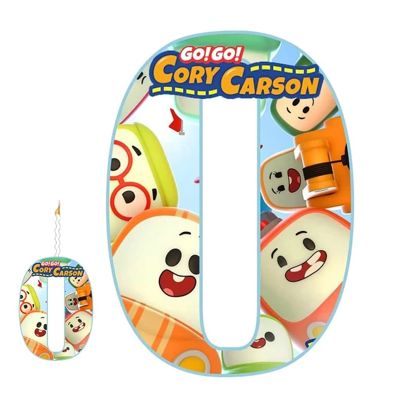 استند تولد مدل عدد 0 طرح کوری کارسن به همراه شمع