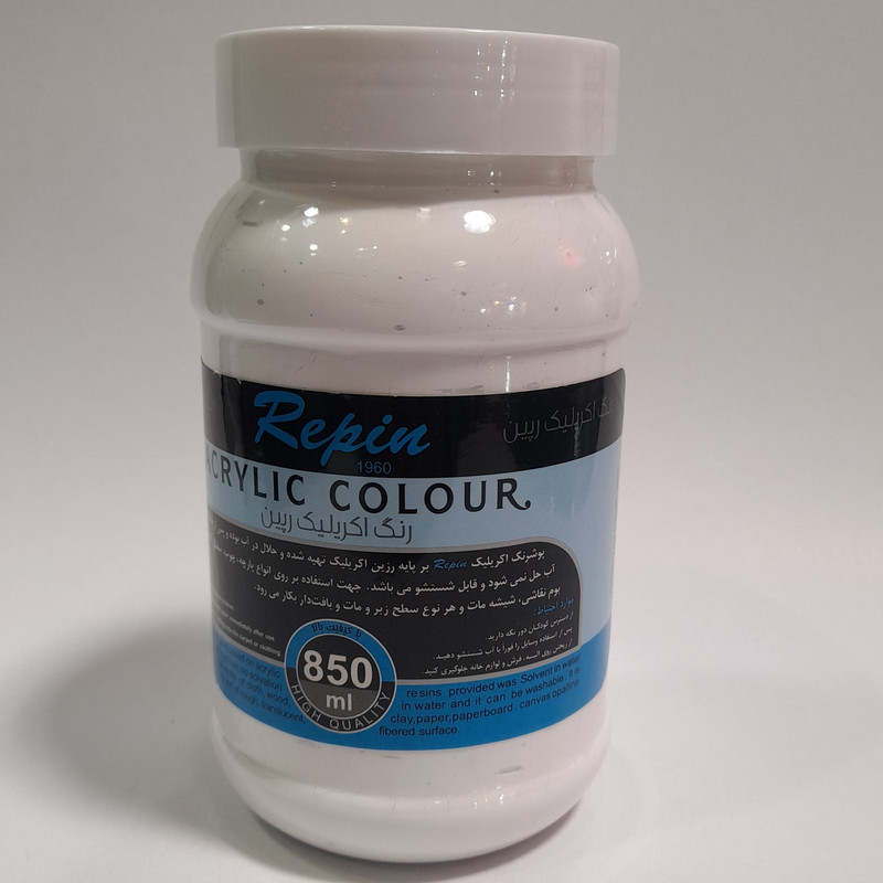 رنگ اکریلیک رپین کد 00حجم 850 میلی لیتر