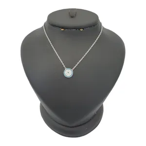 گردنبند نقره زنانه ترمه ۱ مدل چشم نظر کد smed 1143