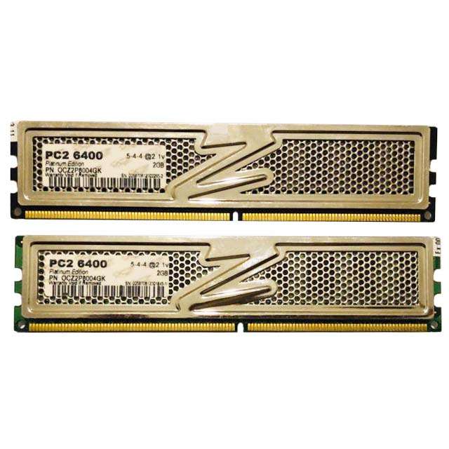 رم دسکتاپ DDR2 دو کاناله 800 مگاهرتز CL5 او سی زد مدل PLATINIUM EDITION ظرفیت 4 گیگابایت