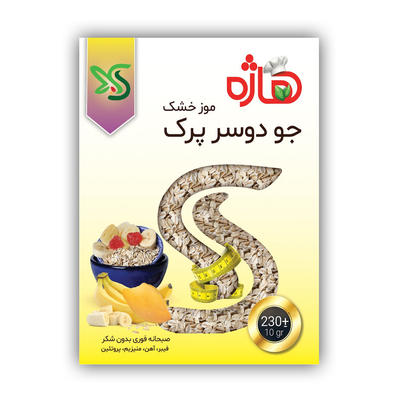 جو دوسر پرک و موز خشک هاژه - 230 گرم