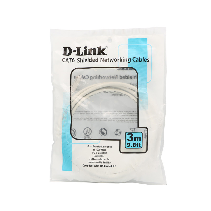 پچ کورد 3 متری Cat6 دی-لینک مدل DLink Cord Cat6 STP 3m NCB-C6SGRYR1-3