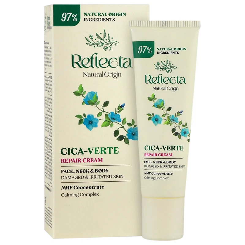 کرم التیام بخش صورت، گردن و بدن رفلکتا مدل Cica Verte مناسب برای پوست های آسیب دیده حجم 30 میلی لیتر