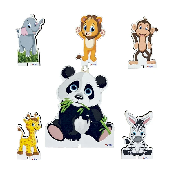 تاپر مدل حیوانات جنگل کد animalCandletopper1 مجموعه 6 عددی