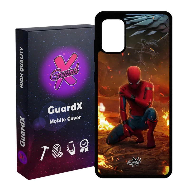 کاور گارد ایکس طرح Spider Man مدل Glass10098 مناسب برای گوشی موبایل سامسونگ Galaxy A31