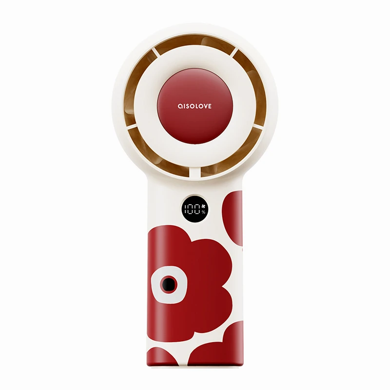 پنکه شارژی ای آی سو لاو مدل F16 Red Flower