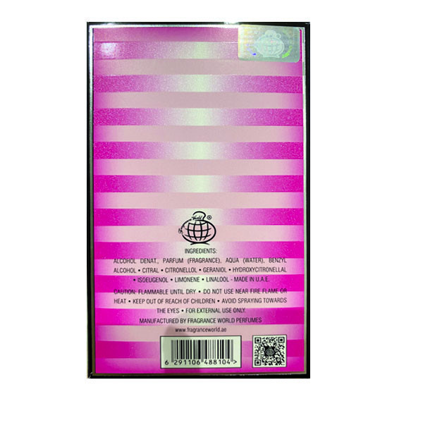 ادوپرفیوم زنانه فراگرنس ورد مدل Rose seduction secret حجم 100 میلیلیتر ادوپرفیوم زنانه فراگرنس ورد مدل Rose seduction secret حجم 100 میلیلیتر