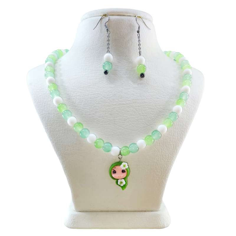 نیم ست دخترانه مدل عروسک دختر باحجاب گل پنج پر