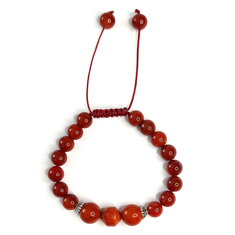 دستبند نقره ناماسته مدل  عقیق و جاسپر 42