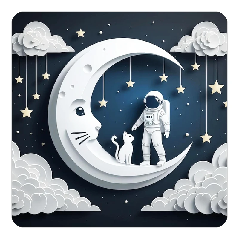 مگنت کاکتی طرح ماه و ستاره مدل mp51875