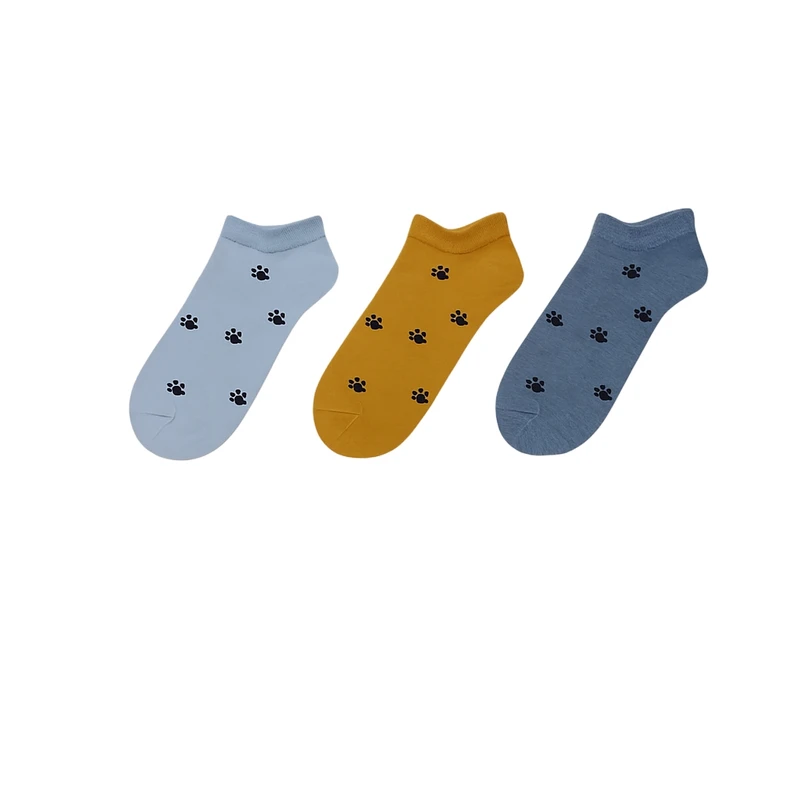 جوراب ساق کوتاه بچگانه مدل 401007AK3 بسته 3 عددی