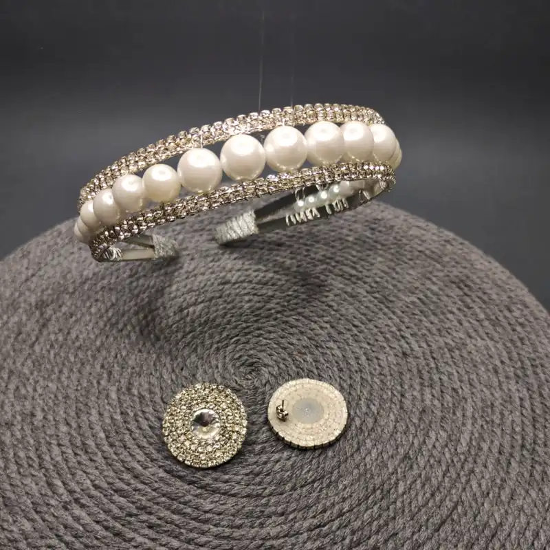 تل مو زنانه مدل مجلسی سنگ به همراه گوشواره