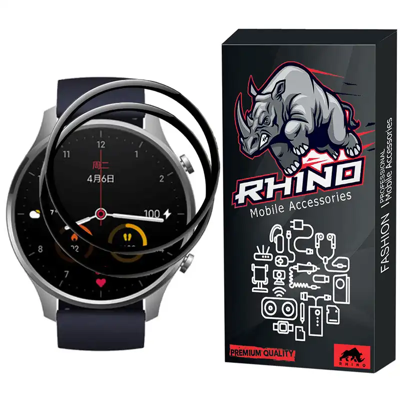 محافظ صفحه نمایش راینو مدل R-PMMA مناسب برای مچ بند هوشمند شیائومی Mi Watch Color بسته 2 عددی