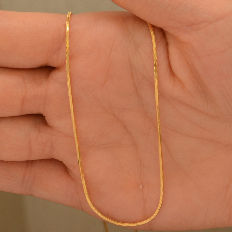 زنجیر طلا 18 عیار زنانه طلای مستجابی مدل هرینگبون چهارگوش کد 50 زنجیر طلا 18 عیار زنانه طلای مستجابی مدل هرینگبون چهارگوش کد 50